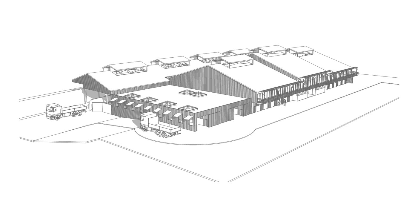 Projet de réhabilitation d'un centre équestre au Tilleul, perspective 3D